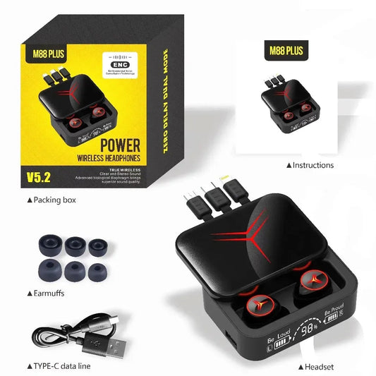 M88 Plus TWS Wireless Bluetooth Earbuds